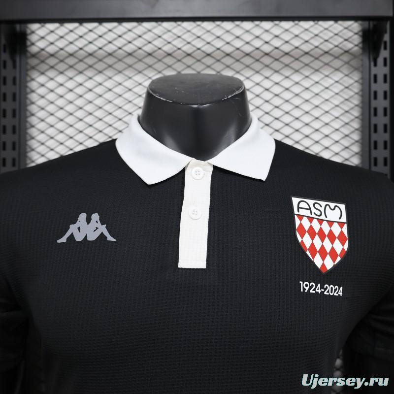 Player Version 24/25 AS Manaco Black 100th Anniversary Special Jersey