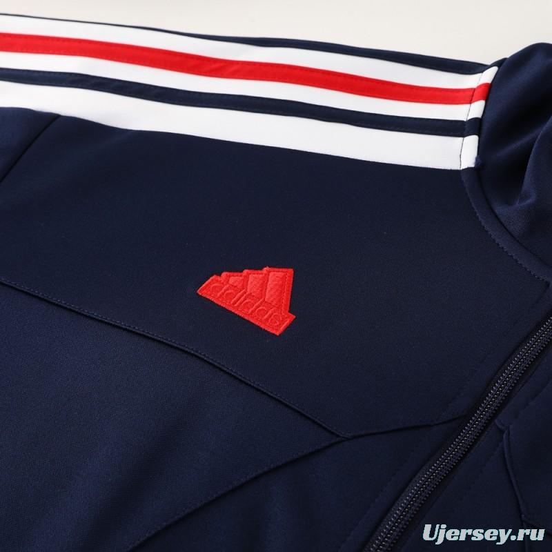 2024 Adidas Blue Full Zipper Jacket +Long Pants