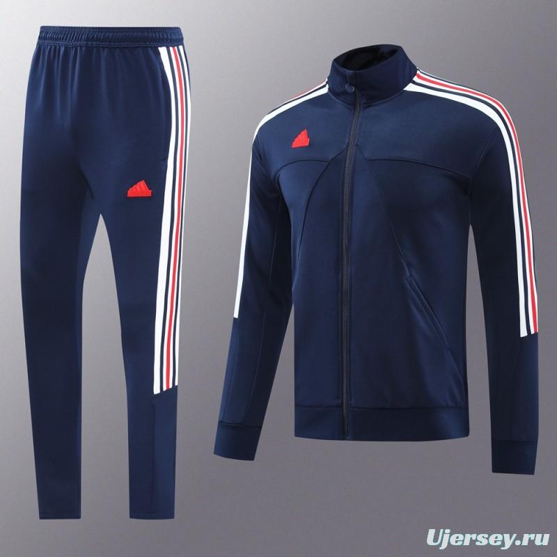 2024 Adidas Blue Full Zipper Jacket +Long Pants