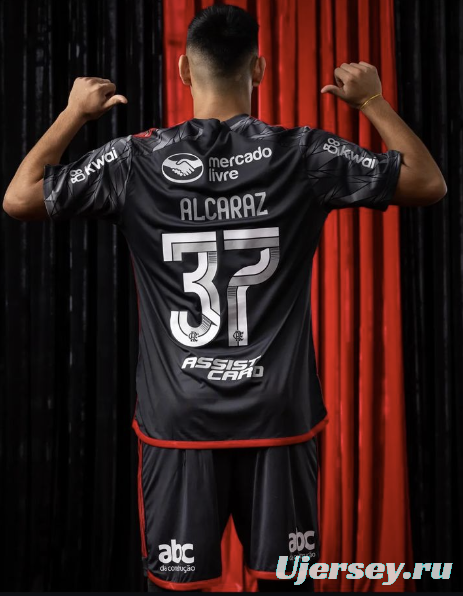 24/25 Flamengo Third Black Jersey With Full Sponsor