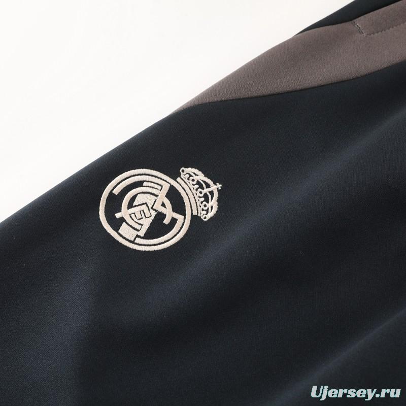 24/25 Real Madrid Pink/Black Full Zipper Jacket +Long Pants