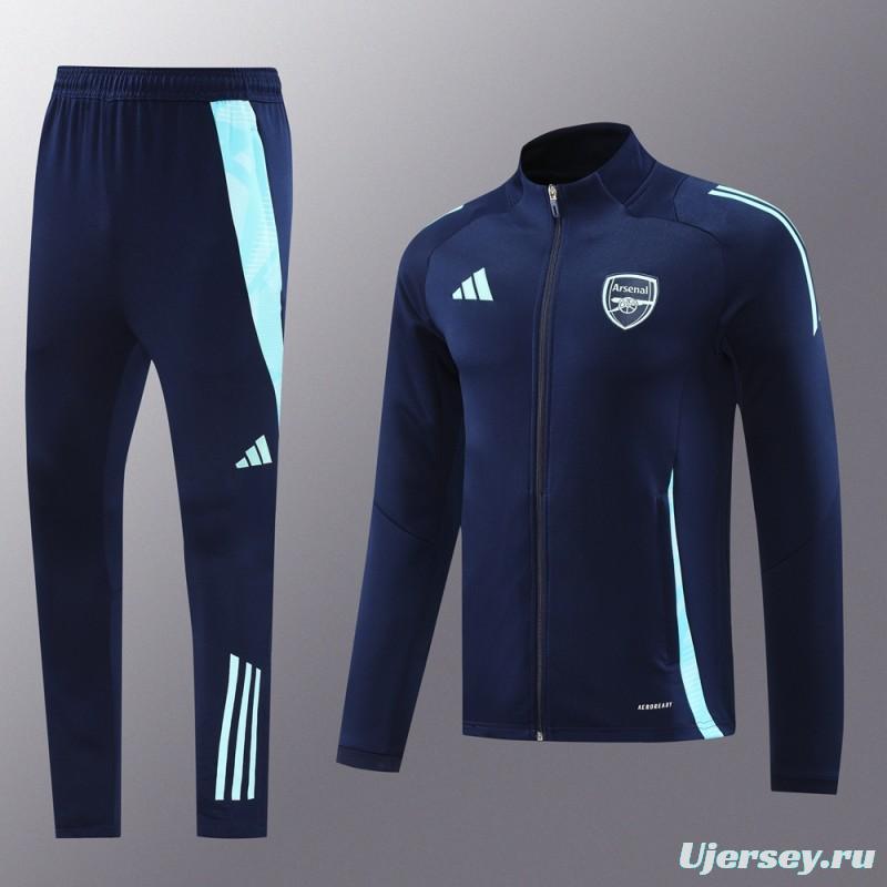 24/25 Arsenal Navy Full Zipper Jacket +Long Pants