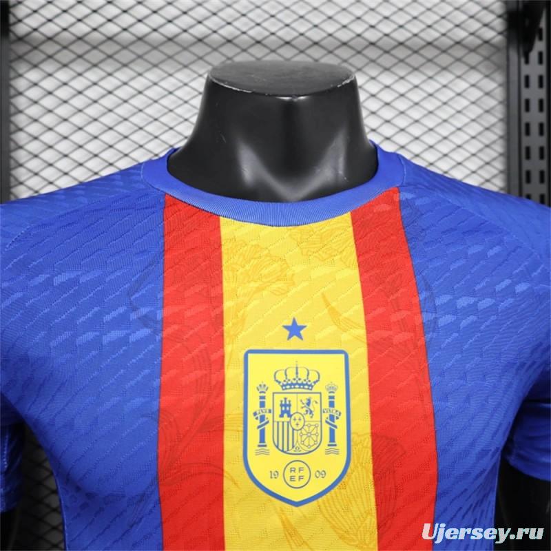 2024 Player Version Spain Pre-match Training Jersey Shirt