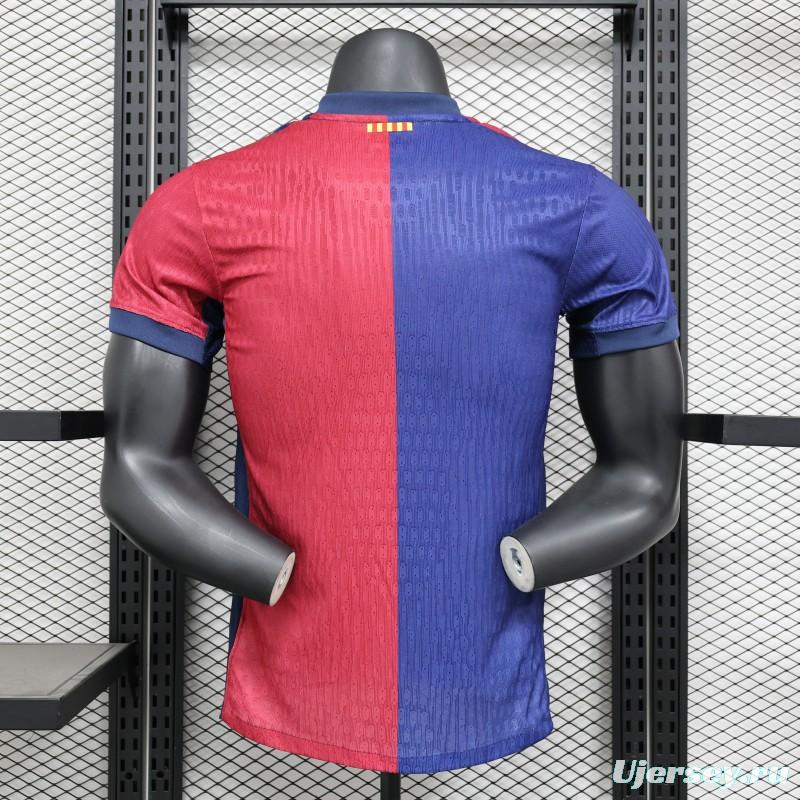 Player Version 24/25 Barcelona Home 125Th Anniversary 1899-2024 Printing Jersey