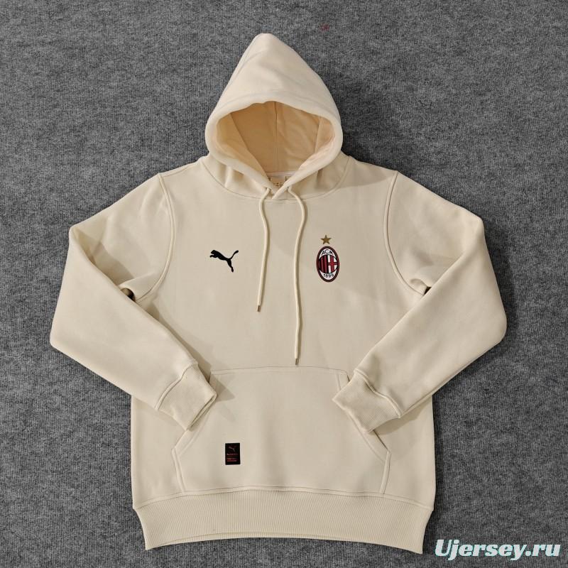 24/25 AC Milan Navy/Red/Black/Beige/Grey Hoodie WIth Black Badge