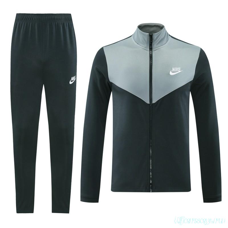 2024 NIKE Black/Grey Full Zipper Jacket +Long Pants