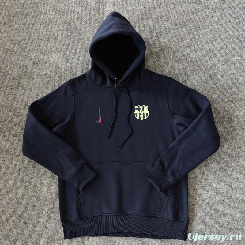 24/25 Barcelona Navy/Red/Black/Beige/Grey Hoodie WIth Black Badge