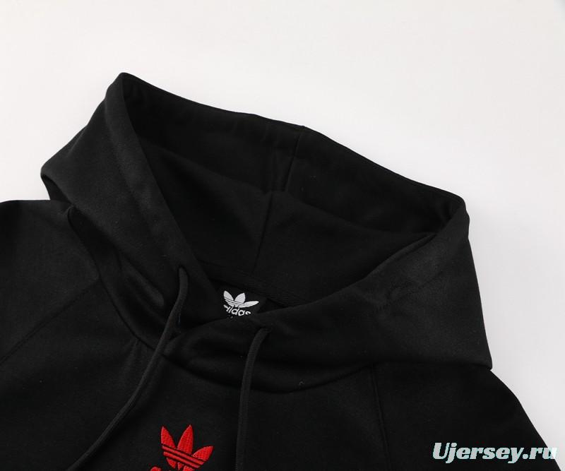 24/25 Manchester United Black Hoodie Jacket +Long Pants