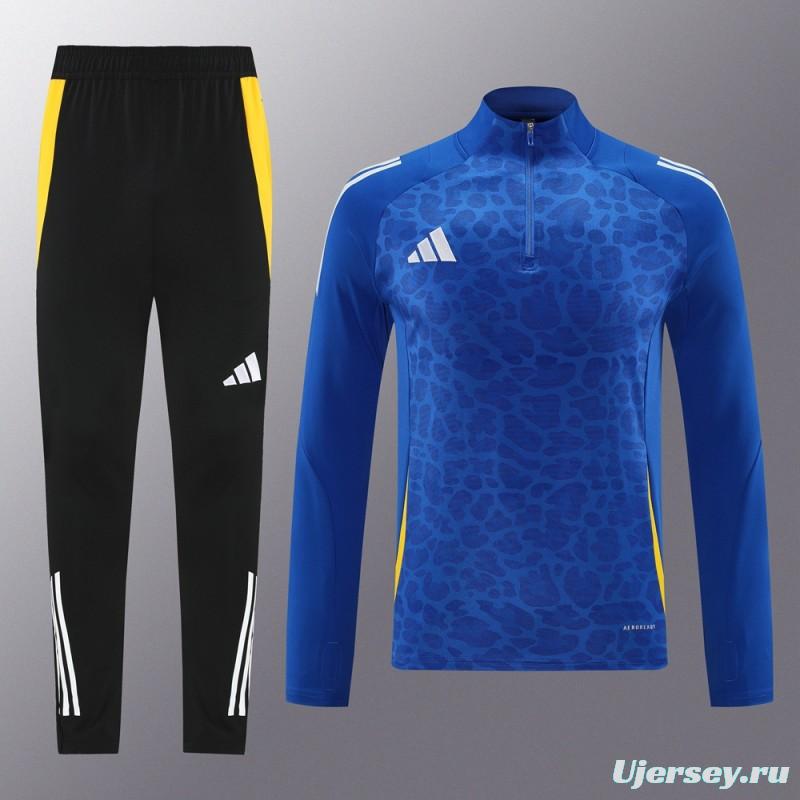 2024 Adidas Blue Half Zipper Jacket+Long Pants