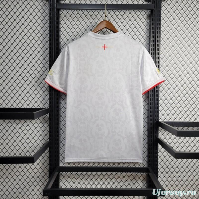 2024 England Comma White Footbal Jersey