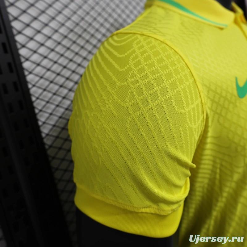 25/26 Player Version Brazil POLO Yellow Jersey