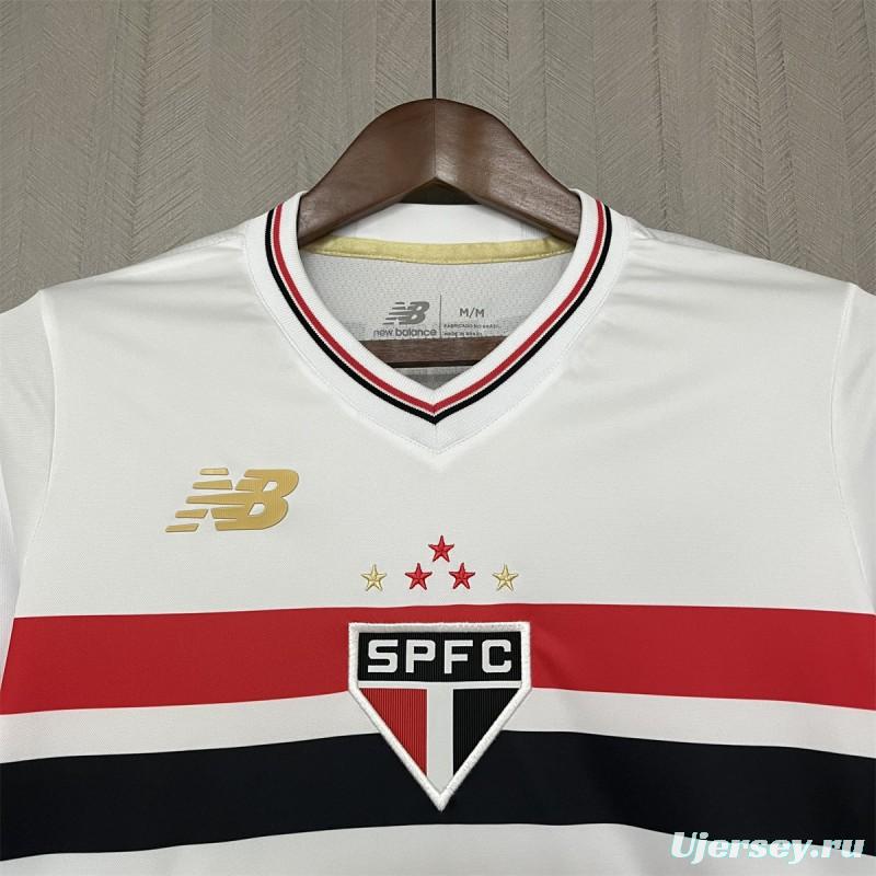 25/26 Women Sao Paulo Home Jersey With Chest Sponsor