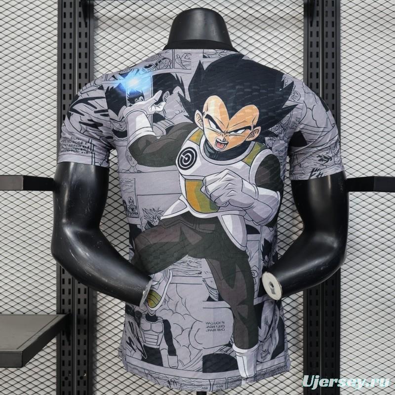 Player Version 2025 Japan National Team Dragon Ball Z Vegeta Grey with Anime Graphic Jersey