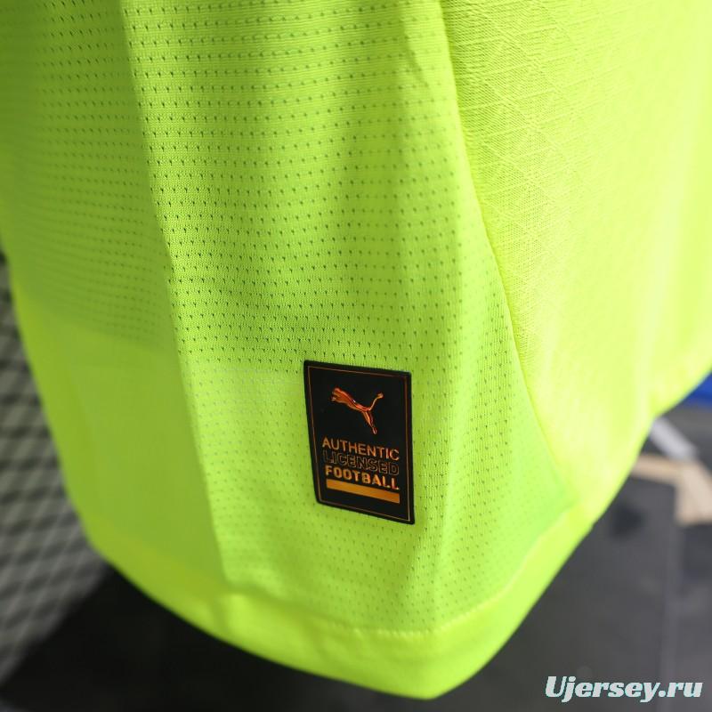 Player Version Borussia Dortmund 25/26 Neon Green Home Jersey with 1&1 Sponsor