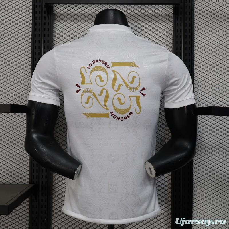 Player Version 25/26 Bayern Munich White with 125th Anniversary Emblem Jersey
