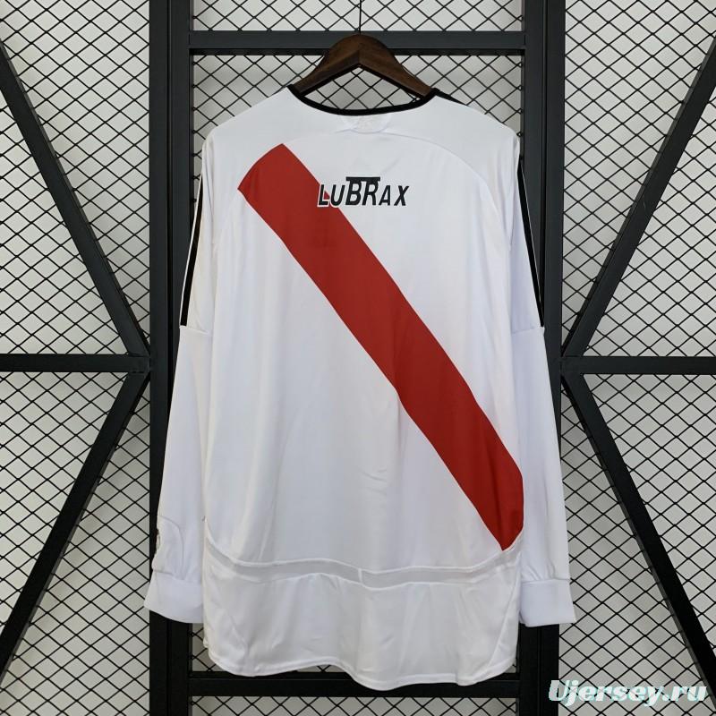 06/07 Retro Long Sleeve River Plate Home Jersey