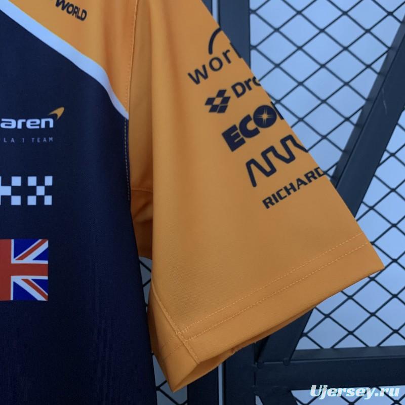 2025 F1 Formula Orange/Navy Mclaren Norris Jersey
