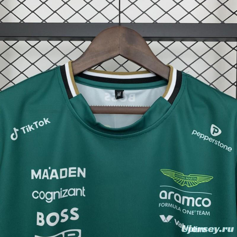 2025 F1 Formula Aston Martin Green ARAMCO #14 T-Shirt
