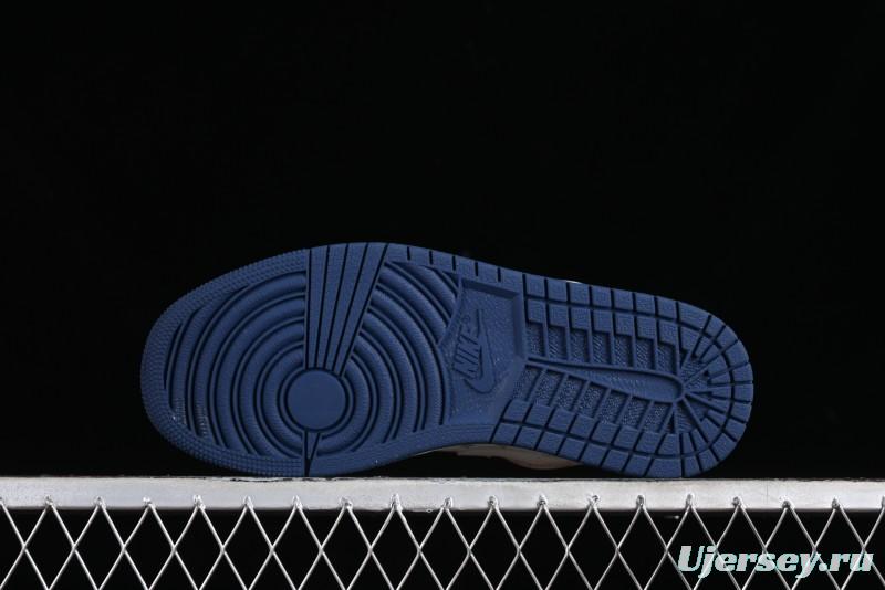 Nike Air Jordan 1 Low LV Collaboration - Light Blue Retro Casual Sneakers - SJ9950-003