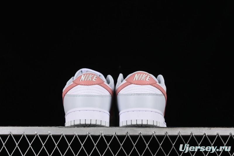 Nike SB Dunk Low White Grey Pink Skateboarding Shoes - HF0730-160