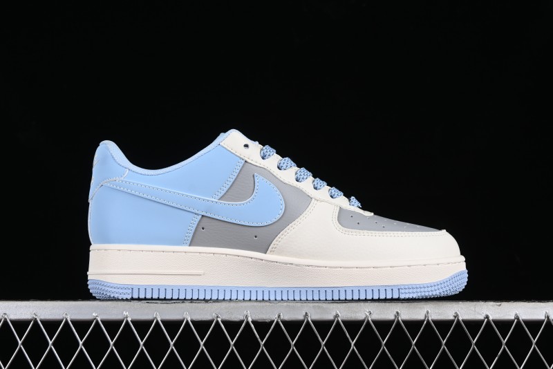 Nike Air Force 1 '07 Low Bape Collaboration - Light Grey Blue Casual Sneakers BB9599-204