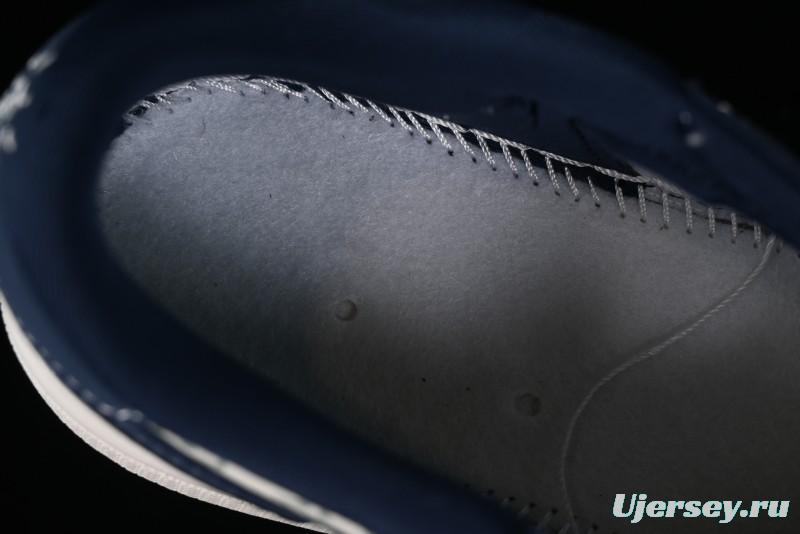 Nike Travis Scott x Fragment Design x Air Jordan 1 Low OG SP AJ1 LV Collaboration Deep Blue Low-top Casual Sneakers - LX1988-103