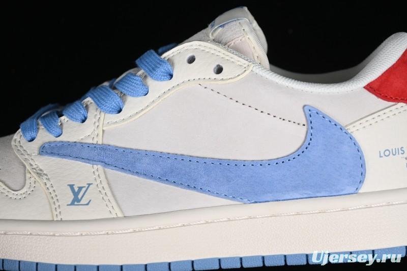 Nike Travis Scott x Fragment Design x Air Jordan 1 Low OG SP AJ1 LV Collaboration Casual Sneakers - XY2688-101