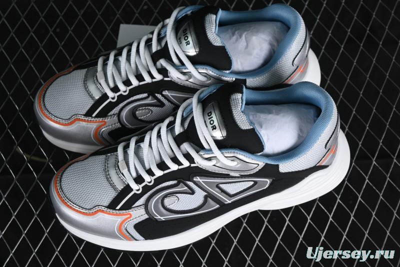 Dior B30 Sneakers with Reflective CD30 Logo and Lightweight Rubber Sole - CD30