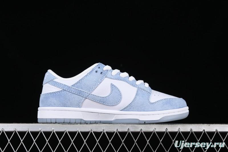 Nike SB Dunk Low Supreme Collaboration - Ice Crystal Blue Anniversary High-End Custom Low-Top Casual Skate Shoes - JH8039-939