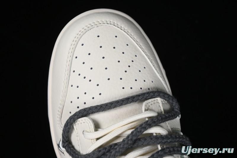 Nike SB Dunk Low LV Collaboration - Straps Lamborghini Off White Dark Grey Swoosh Anniversary High-End Custom Low-Top Casual Sneakers - SJ2068-262