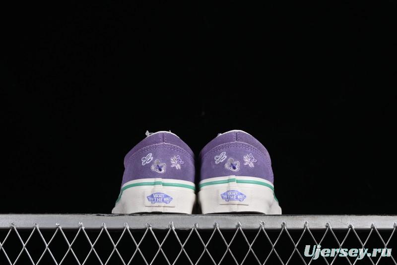 Vans Style 36 Low-Top Skate Shoes with Purple Embroidery - VN000CRPGRN