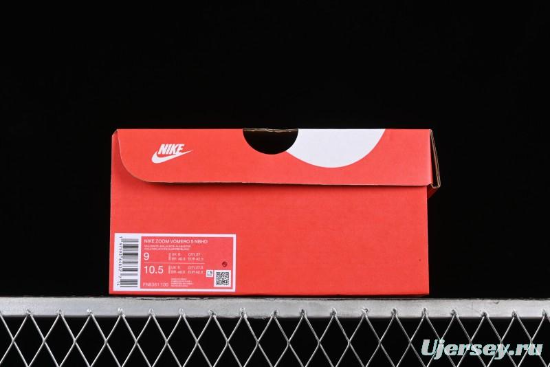 Nike Zoom Vomero 5 Retro Casual Running Shoes with EVA Midsole Cushion - FZ8361-100