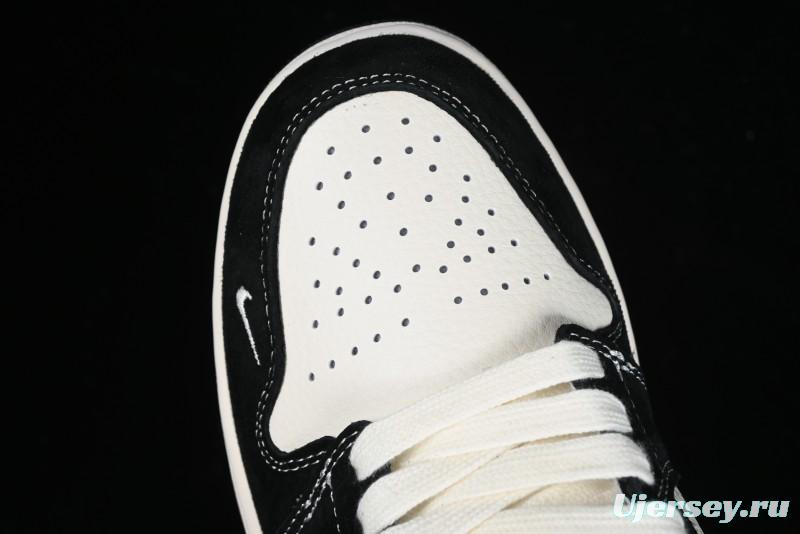 Nike Air Jordan 1 Low LV Collaboration - Black Warrior Custom High-End Basketball Shoes - SJ9950-007