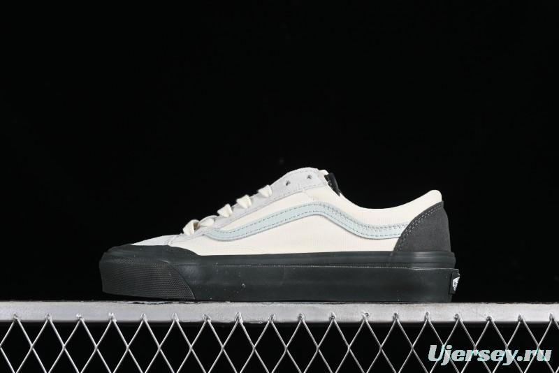 Vans Old Skool Reissue 136 Retro Casual Vulcanized Sneakers in Gray Blue White - VN000CRPGRN