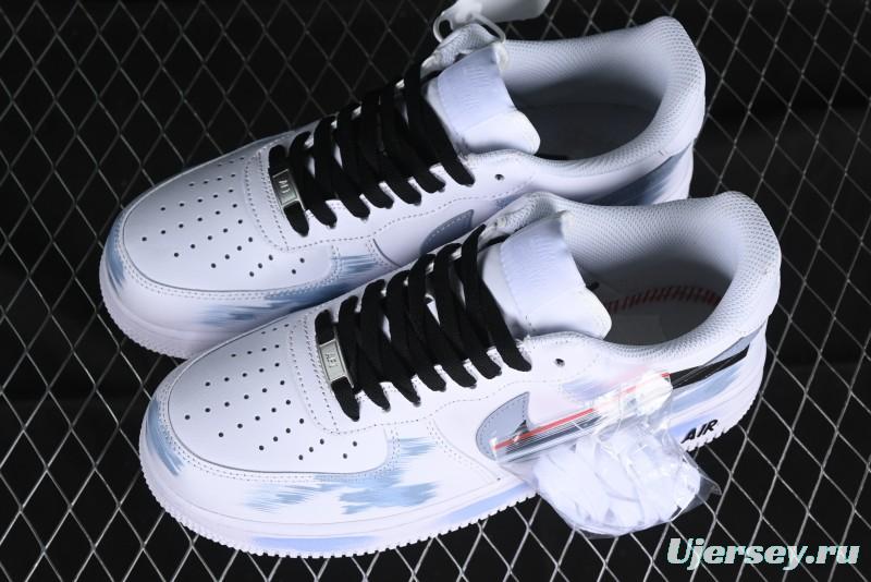 Nike Air Force 1 '07 Low Casual Sneakers with Two-Tone Shadow Swoosh and Custom Anime Art - CW2288-111