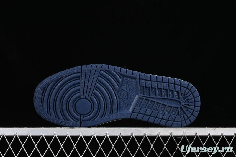 Nike Travis Scott x Fragment Design x Air Jordan 1 Low OG SP AJ1 LV Collaboration Deep Blue Low-top Casual Sneakers - LX1988-103