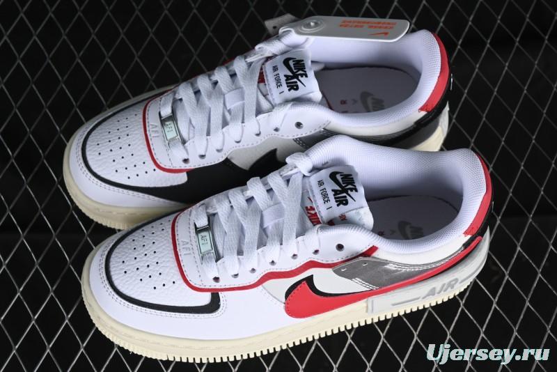 Nike Air Force 1 Shadow Lightweight Elevated Low-Top Casual Sneakers - FN6335-100