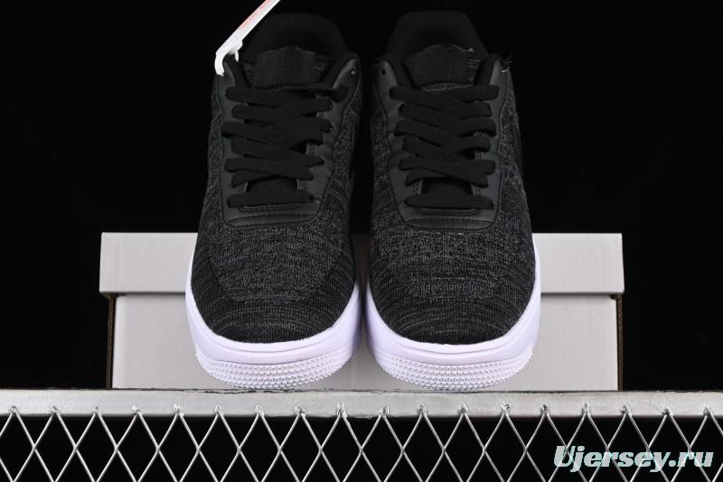 Nike Air Force 1 '07 Low 2.0 Black Flyknit Casual Sneakers - CI0051-300