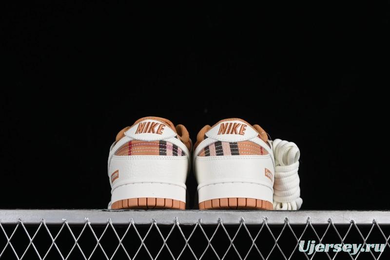 Nike SB Dunk Low Supreme Collaboration - Plaid Colorway SB Low Top Casual Skateboarding Shoes - SU1853-513