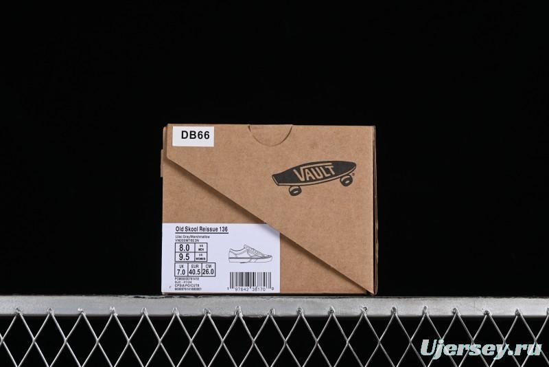 Vans Old Skool Reissue 136 Classic Low-Top Skate Shoes with Detachable Cushioned Insole and Crescent Toe Design - VN000MT6E3N