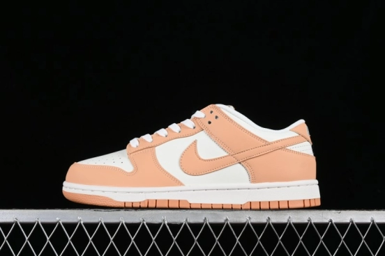 Nike Dunk Low "Harvest Moon" SB Skateboarding Shoes in Beige Orange - DD1503-114