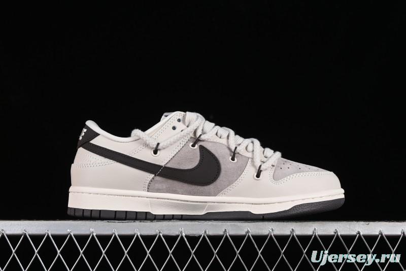 Nike SB Dunk Low LV Collaboration - Coffee Pig Anniversary High-End Custom Low-Top Casual Skate Shoes - XX2025-328