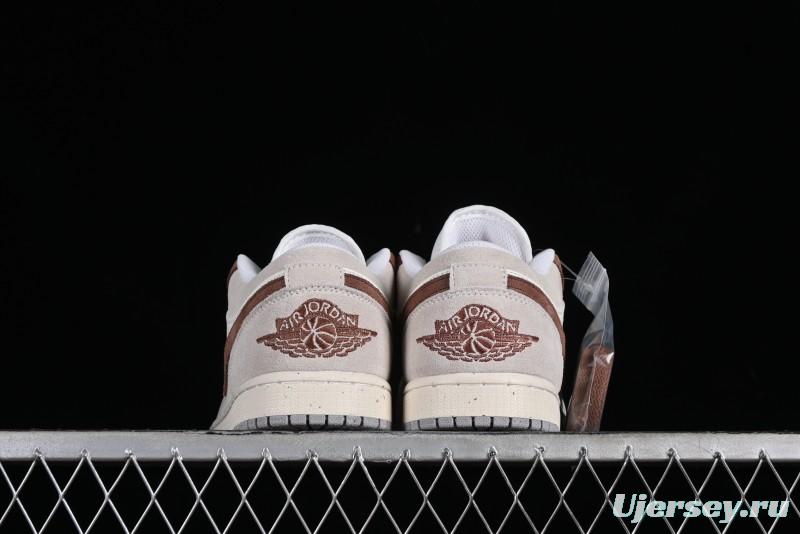 Nike Air Jordan 1 Low Retro Casual Sneakers in Grey Tan - HF1567-200