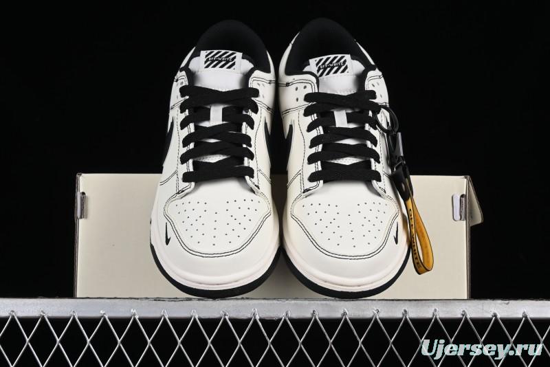 Nike SB Dunk Low OFF-WHITE Collaboration - Anniversary Edition Customized Low-Top Casual Skate Shoes - DJ2024-003