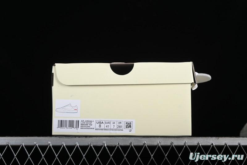 Nike SB Dunk Low Supreme Anniversary Edition Customized Low-Top Casual Sneakers in Off-White and Blue - BB6588-102