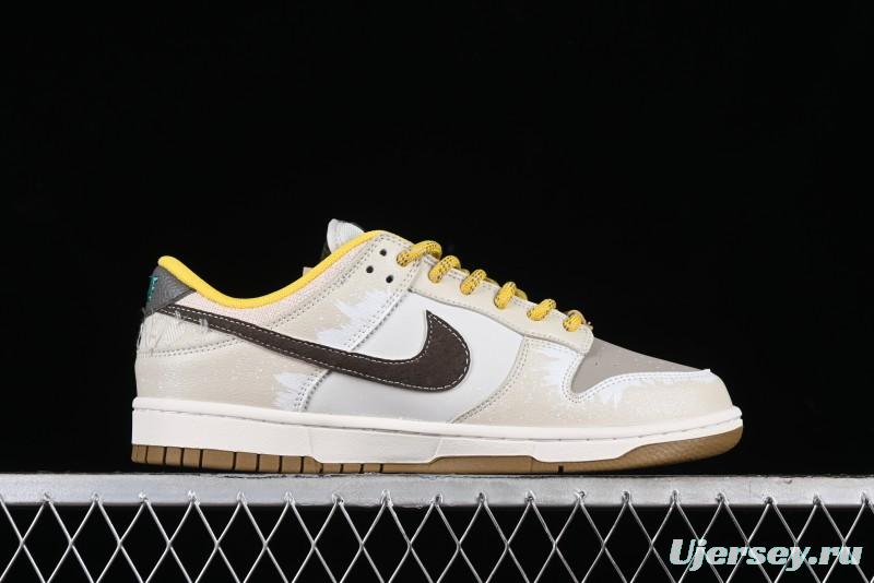 Nike Dunk Low Panda Prank Sail Era Sails Tan Brown SB Strap Low-Top Casual Skate Shoes - FV3629-371