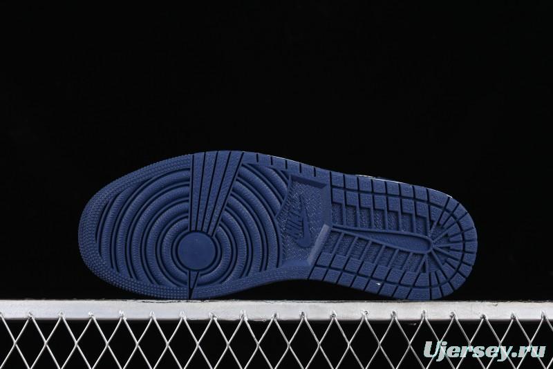 Nike Travis Scott x Fragment Design x Air Jordan 1 Low OG SP AJ1 LV Collaboration Light Blue Violent Bear Low-top Casual Sneakers - SJ2068-100