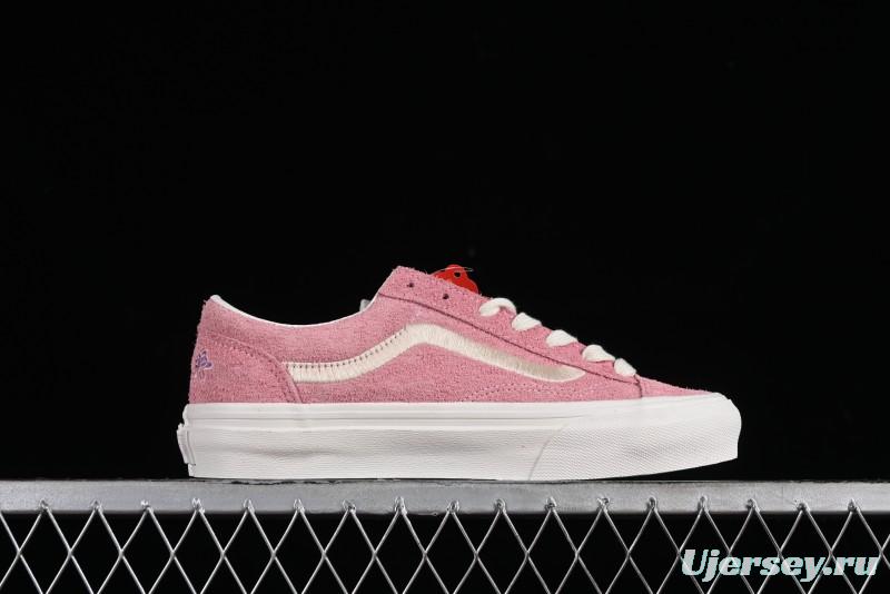 Vans Style 36 Low-Top Skate Shoes with Pink Embroidery - VN000CRPGRN
