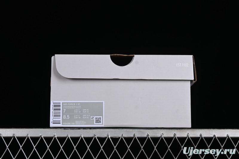 Nike Air Force 1 '07 Low White Blue Casual Sneakers - FQ4296-100