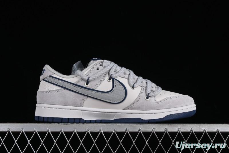 Nike SB Dunk Low The North Face Collaboration - Grey Blue Pig 8 Starry Sky Anniversary High-End Custom Low-Top Casual Skate Shoes - XX2025-311